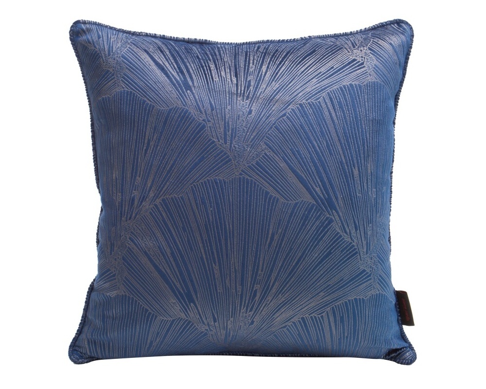 Obliečka na vankúš - Goja, modrá s lesklým vzorom  40 x 40 cm